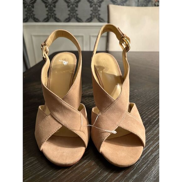 Michael Kors Becky NWOT Women's Camel Slingback Heels‎ Size 10M - Picture 8 of 14